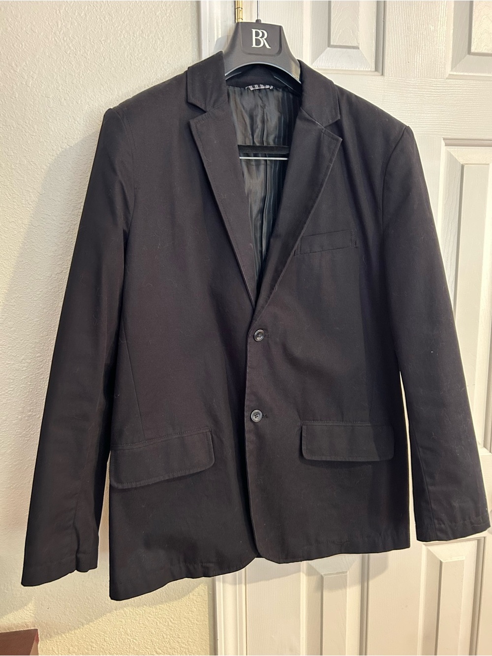 Old Navy Twill Black Satin-Lined Blazer